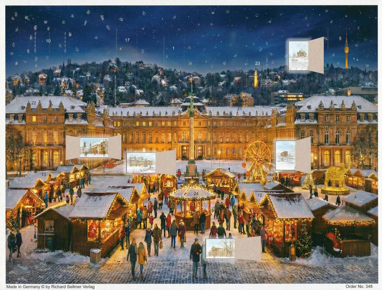 Stuttgart Sclossplatz Christmas Market German Advent Christmas Calendar