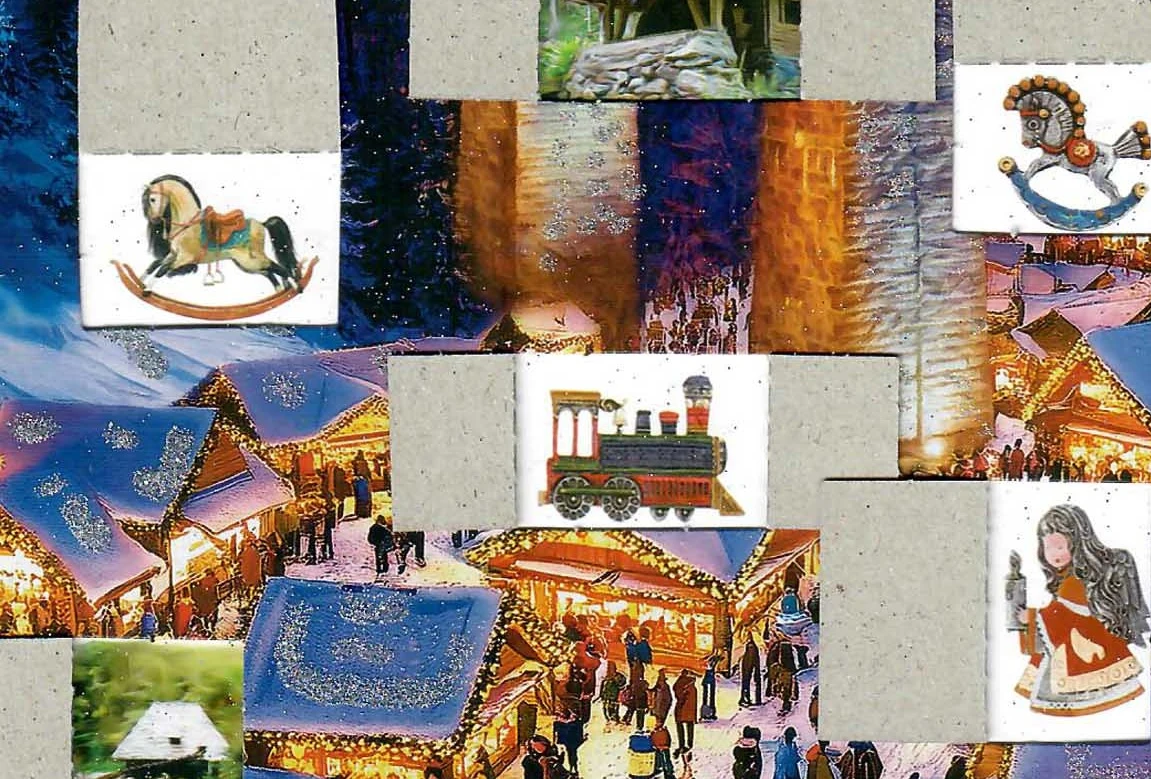 Black Forest Christmas Market with Train German Advent Christmas Calendar