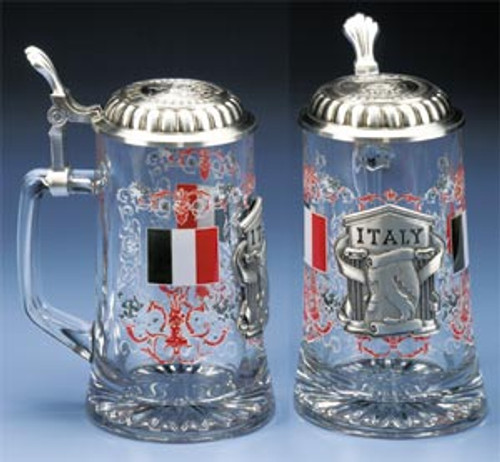 Italy Glass Beer Stein