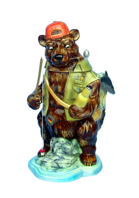 Grizzly Bear Fishing Beer Stein