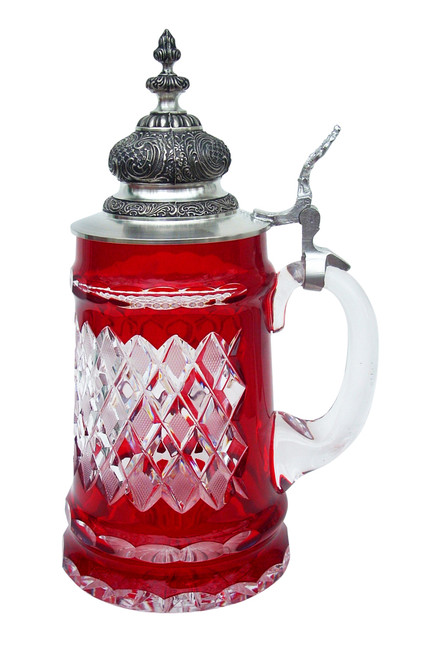 Lord of Crystal Beer Stein Red