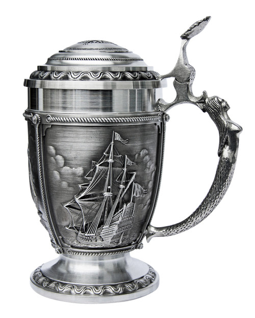 Nautical La Paloma Pewter Beer Stein