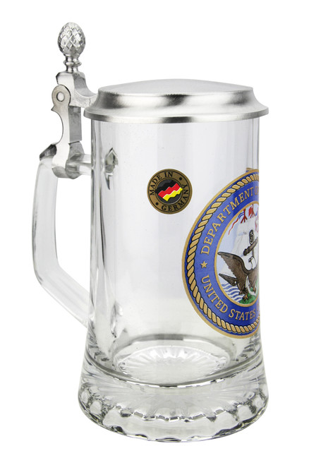 U.S. Navy Glass Beer Stein