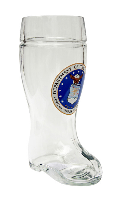 Custom Engraved Beer Boot with USAF Seal - 1 Liter