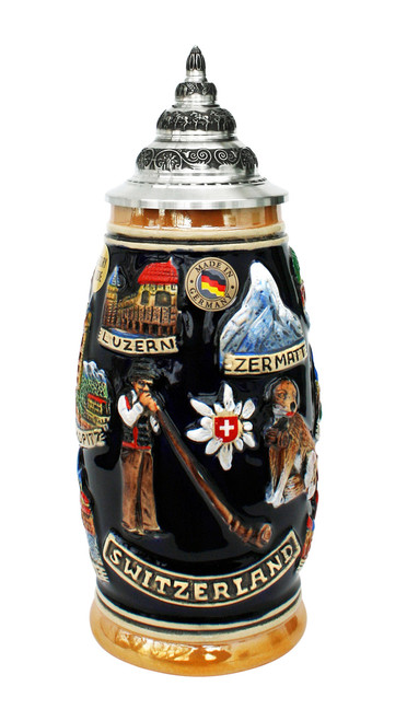 Swiss Horn German Beer Stein