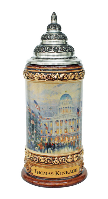 Thomas Kinkade Flags Over Capitol Beer Stein