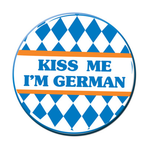 Kiss Me Im German Party Button 