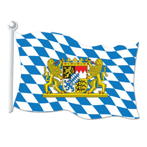 Bavarian Flag Paper Cutout Sign