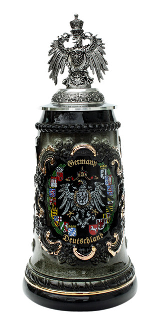 Deutschland Beer Stein with Eagle Lid