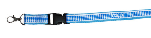 Bavarian Diamond Pattern Lanyard with Detachable Clip