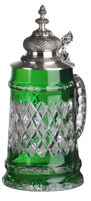 Lord of Crystal Beer Stein Green