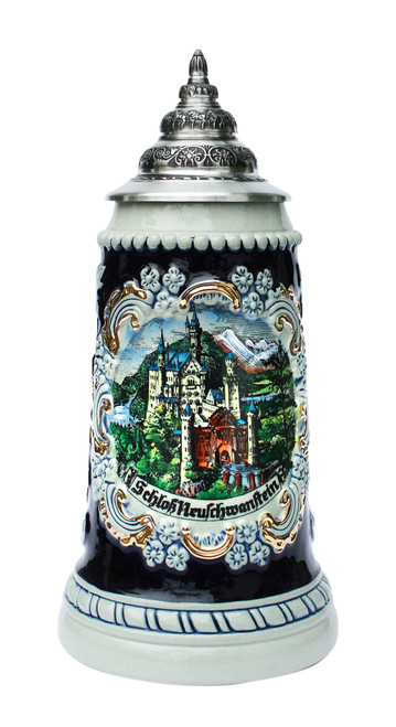 Neuschwanstein Souvenir Beer Stein | Cobalt Glaze