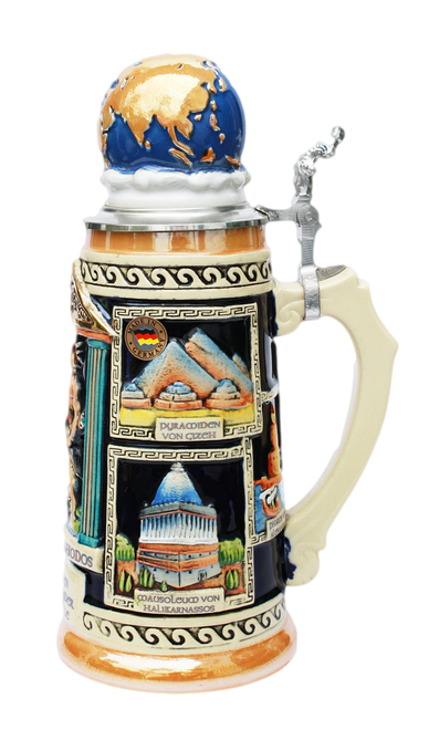 Seven Wonders of the Ancient World Beer Stein