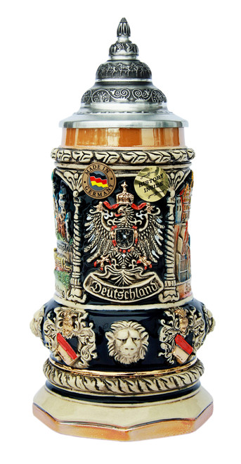 Deutschland Octagon Beer Stein | 0.4 Liter