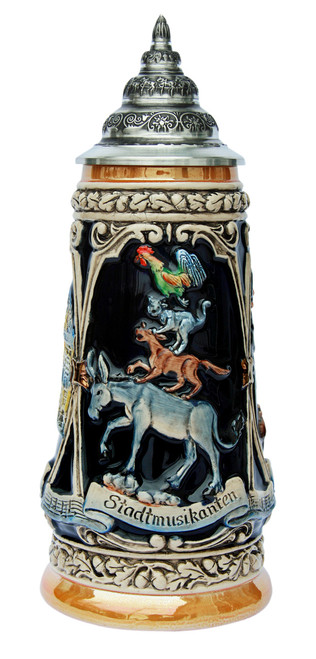 Brothers Grimm Bremen Town Musicians Beer Stein