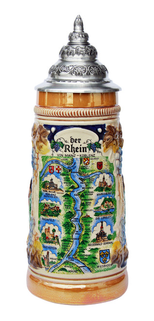 Rhein River Travel Destinations Beer Stein