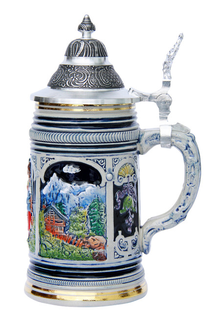 Tyrolean Couple 100th Anniversary Thewalt Beer Stein