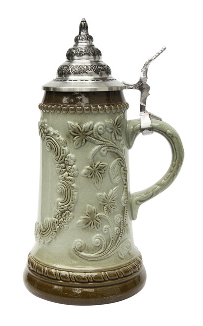 Olive Glaze Beer Stein 