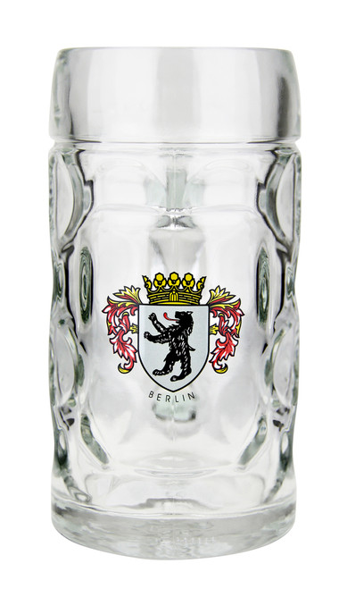 Traditional German Berlin Oktoberfest Glass Beer Mug 0.5 Liter