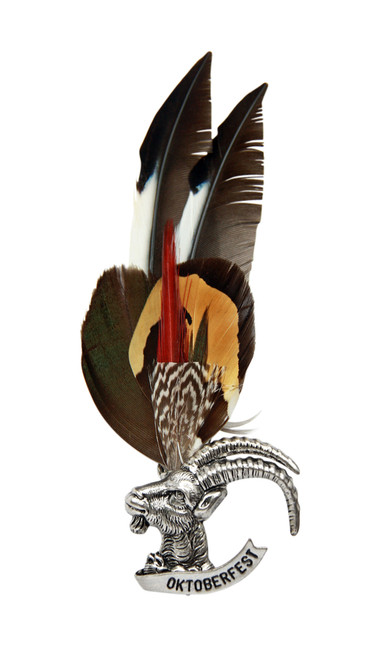 Germ Peacock & Pheasant Oktoberfest Hunter Hat Feathers with Stag Pin