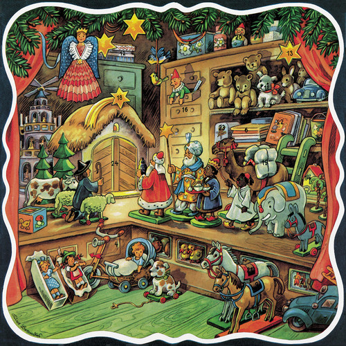 Santa's Workshop German Advent Calendar