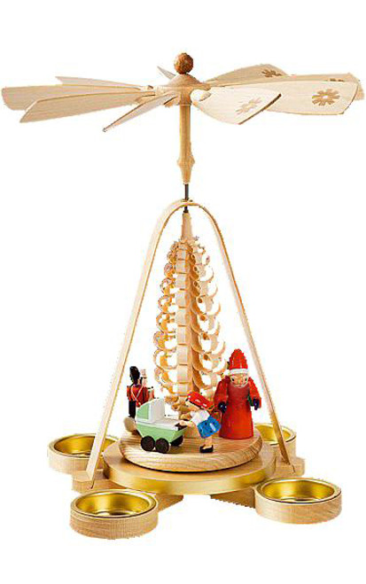 Santa with Toys German Wooden Pyramid