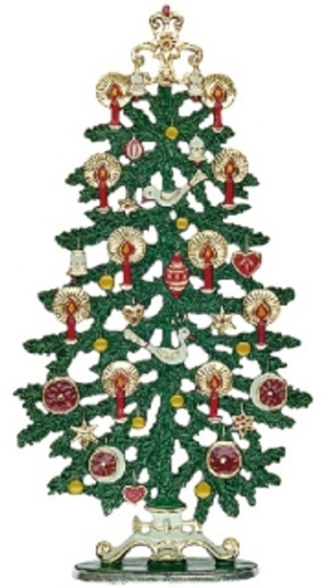 German Pewter Christmas Tree Decoration - Free Standing