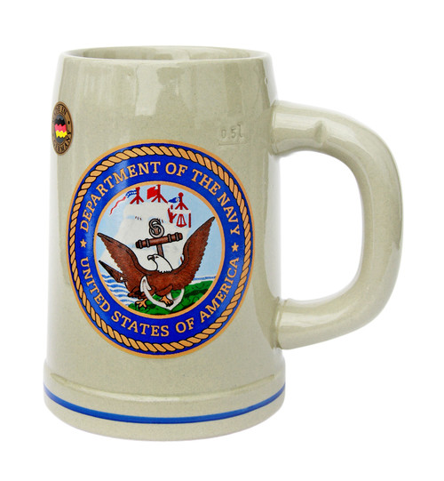 US Navy Stoneware Beer Mug 0.5 Liter