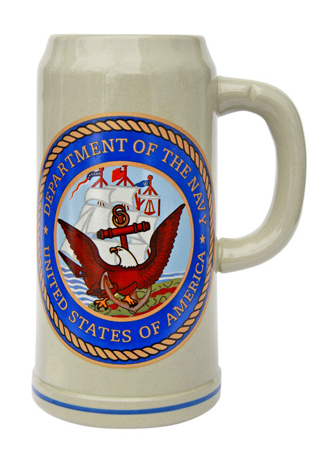 US Navy Stoneware Beer Mug 1 Liter