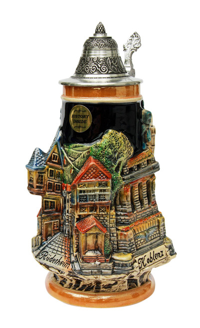 Rhein River Towns Souvenir Beer Stein