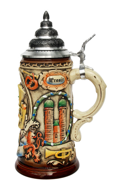 Oktoberfest Oompah Band Beer Stein Brown Rustic