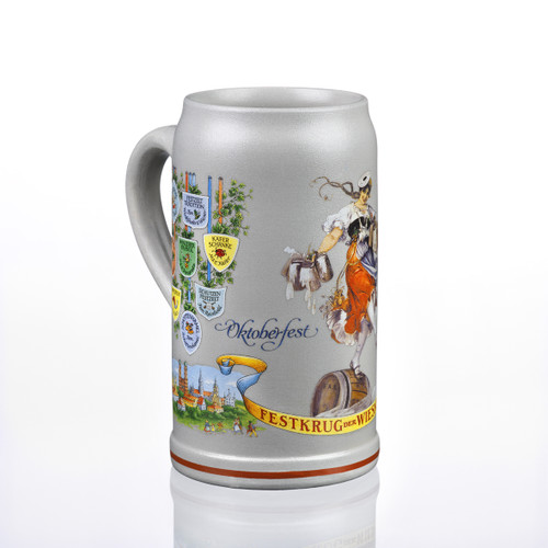 Three Quarter View of 1L Official Schutzenliesl Beer Mug from 2011 Munich Oktoberfest