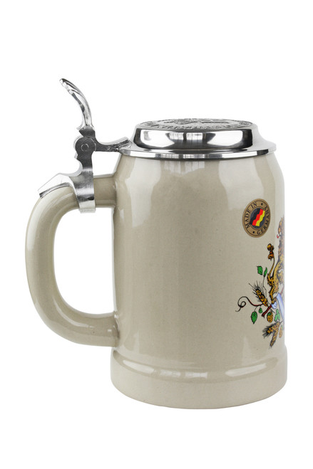 Hofbrauhaus 0.5 Liter Stoneware Beer Stein with HB Lid