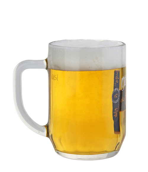 Paulaner 0.5 Liter Beer Mug with Lederhosen 