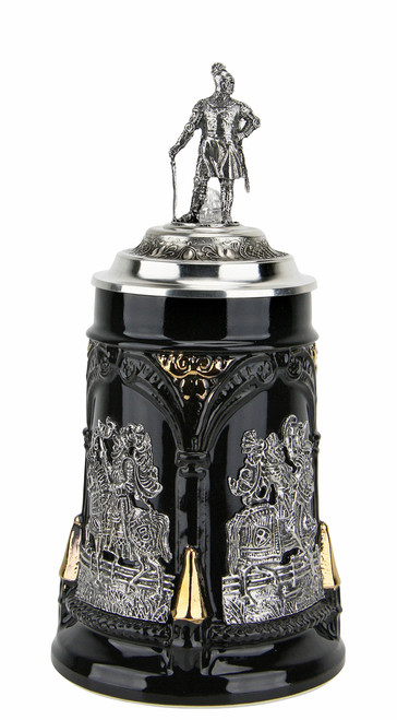 Medieval Tournament Beer Stein | Knight Lid