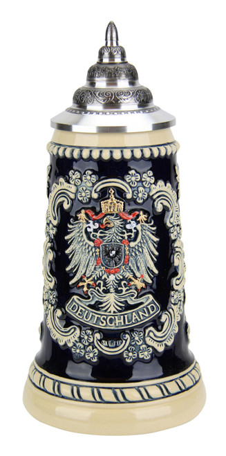 Deutschland Eagle Cobalt Beer Stein