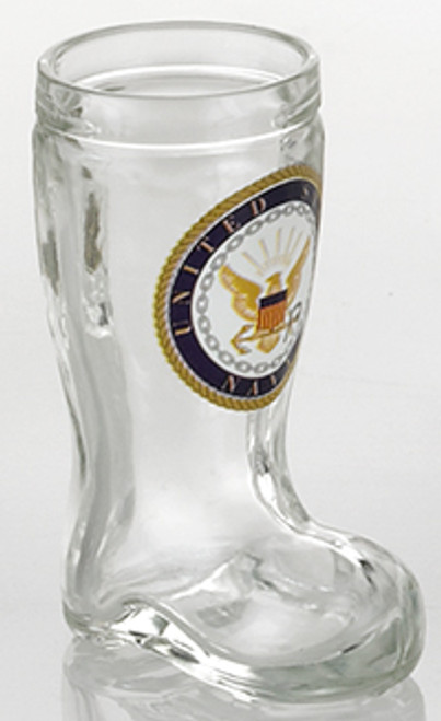 Navy Beer Boot Shot Glass