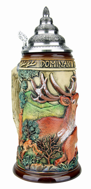 Dominant Buck Beer Stein Rustic