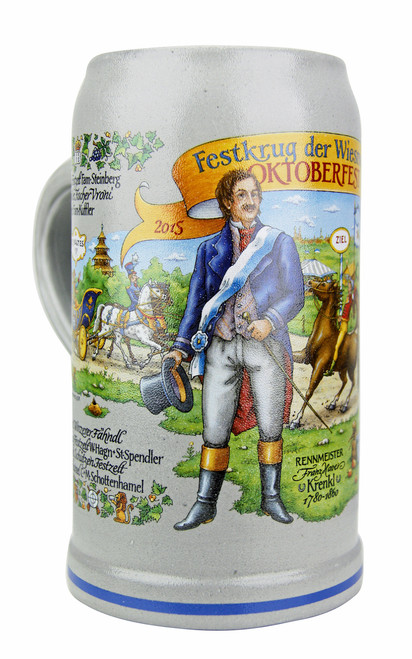 Official Munich Oktoberfest 2015 Wirtekrug Salt Glaze Beer Mug