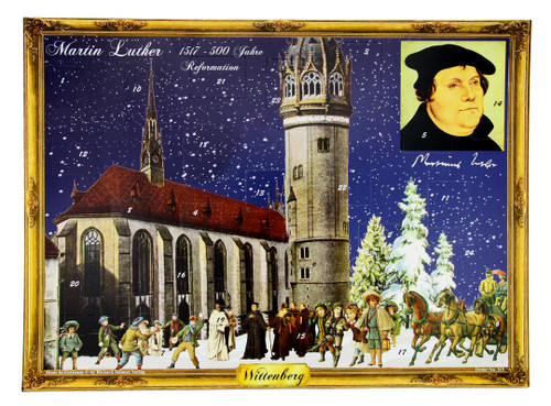 年末のプロモーション大特価！ Martin Luther 500 Year Reformation Wittenberg German Advent 輸入版カレンダー