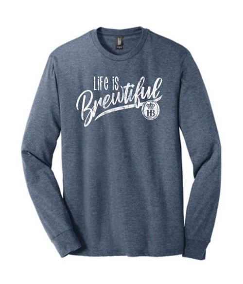 Hofbrauhaus HB Life is Brewtiful Navy Frost Long Sleeve T Shirt