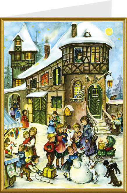 German christmas advent calendars cards town card calendar German Christmas - German Advent Calendars and Cards - German Christmas