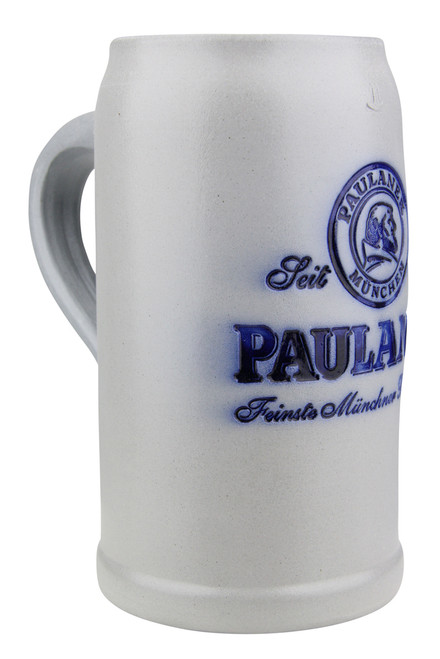 Paulaner Brewery 1 Liter Salt Glaze Stoneware Beer Mug