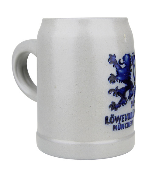 Lowenbrau Muchen Brewery Glazed Gray Beer Mug