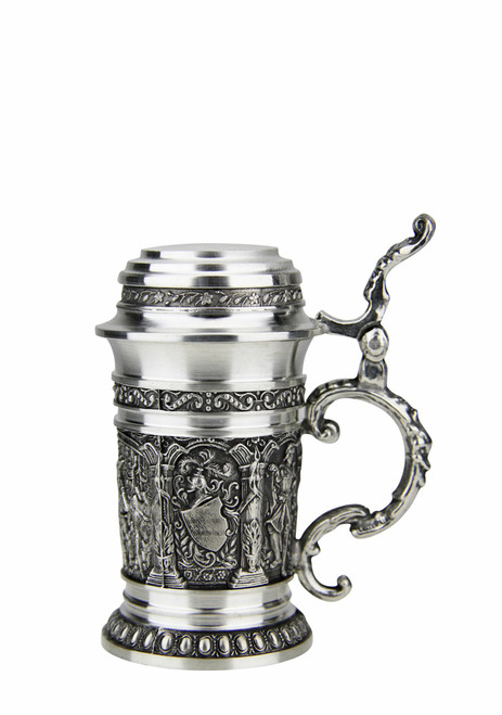 Solid Pewter Mini Stein for Schnapps
