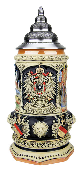 Deutschland Octagon Beer Stein | 0.75 Liter