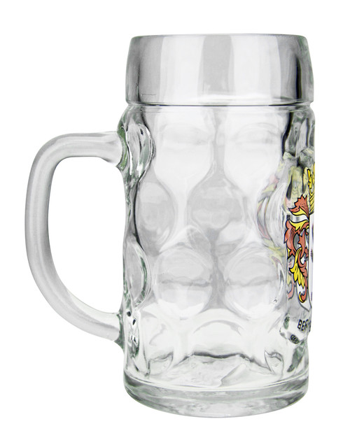 Berlin Crest Dimpled Oktoberfest Glass Beer Mug