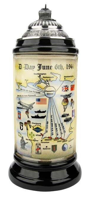 75 Years D Day Anniversary Beer Stein | Tank Lid