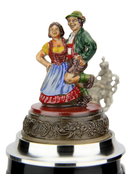 Alpine Romance Beer Stein 1 Liter | Dancing Couple Lid