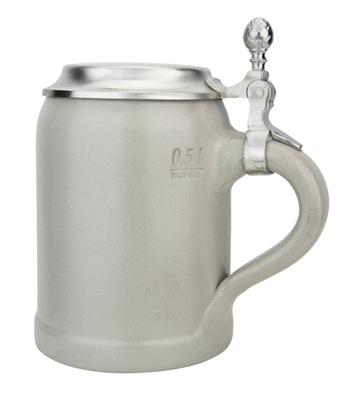 German Stoneware Salt Glaze Beer Stein 0.5 Liter